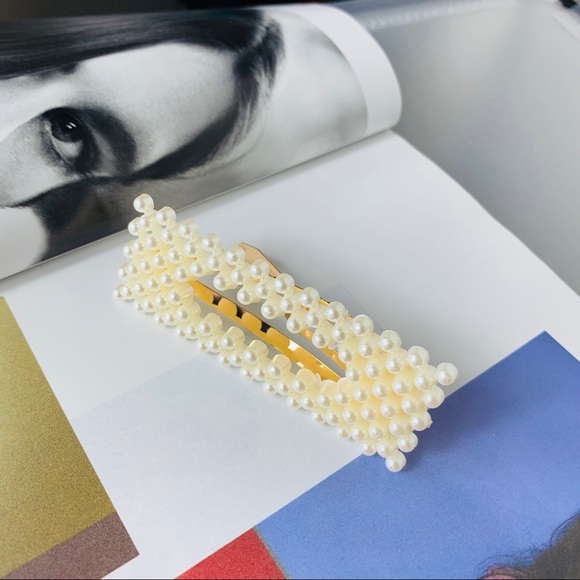 3 Pieces Pearl Hair Clips | Barrettes Headwear - Picture 3 of 6